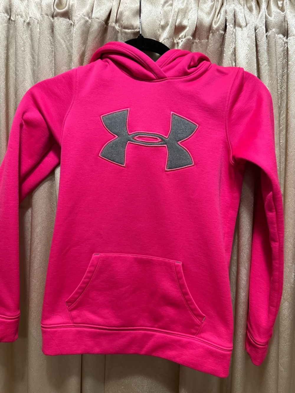 Under Armour Hot Pink Hoodie with Gray Logo